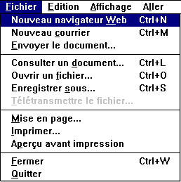 Menu Fichier